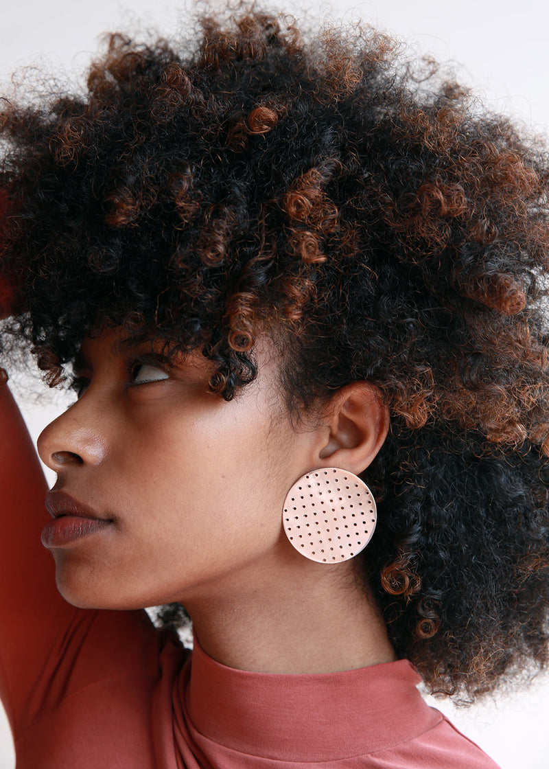 Perforated Disc Earrings